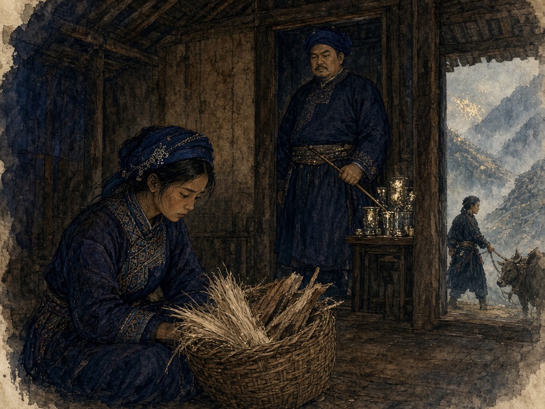 Minh hoạ: Mị làm dâu gạt nợ trong nhà thống lí Pá Tra, A Phủ chăn bò trừ nợ